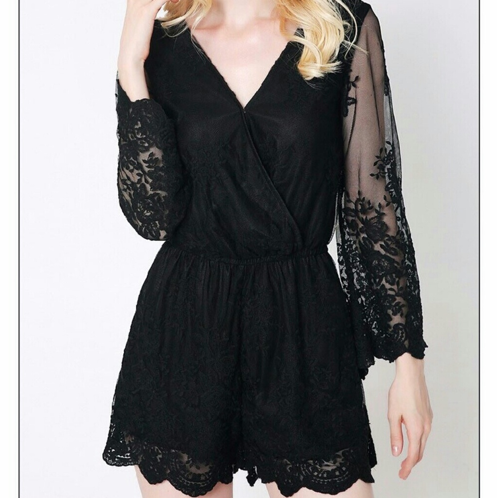 Black Romintic Jumpsuit romper